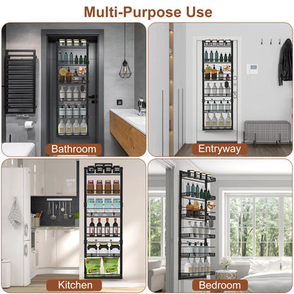 6-Tier Over-The-Door Kitchen/Bathroom Organizer (10lb Capacity)