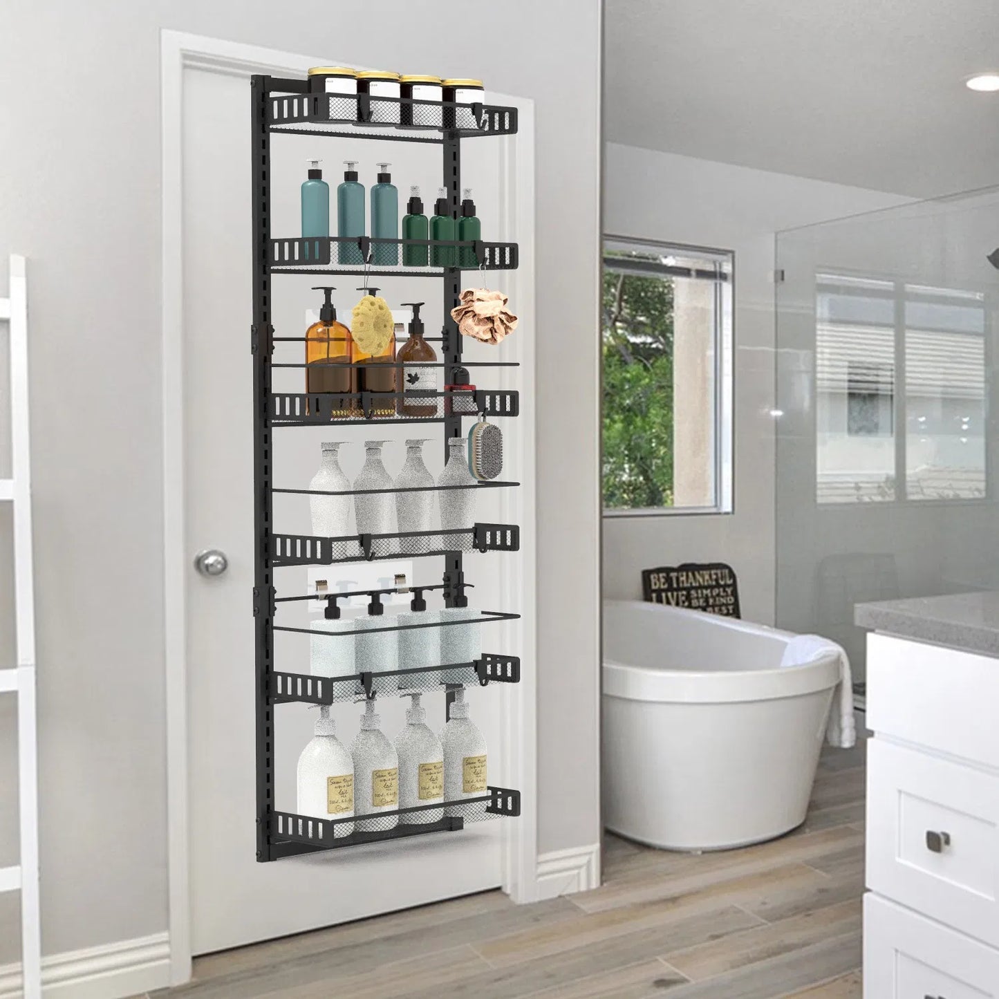 6-Tier Over-The-Door Kitchen/Bathroom Organizer (10lb Capacity)